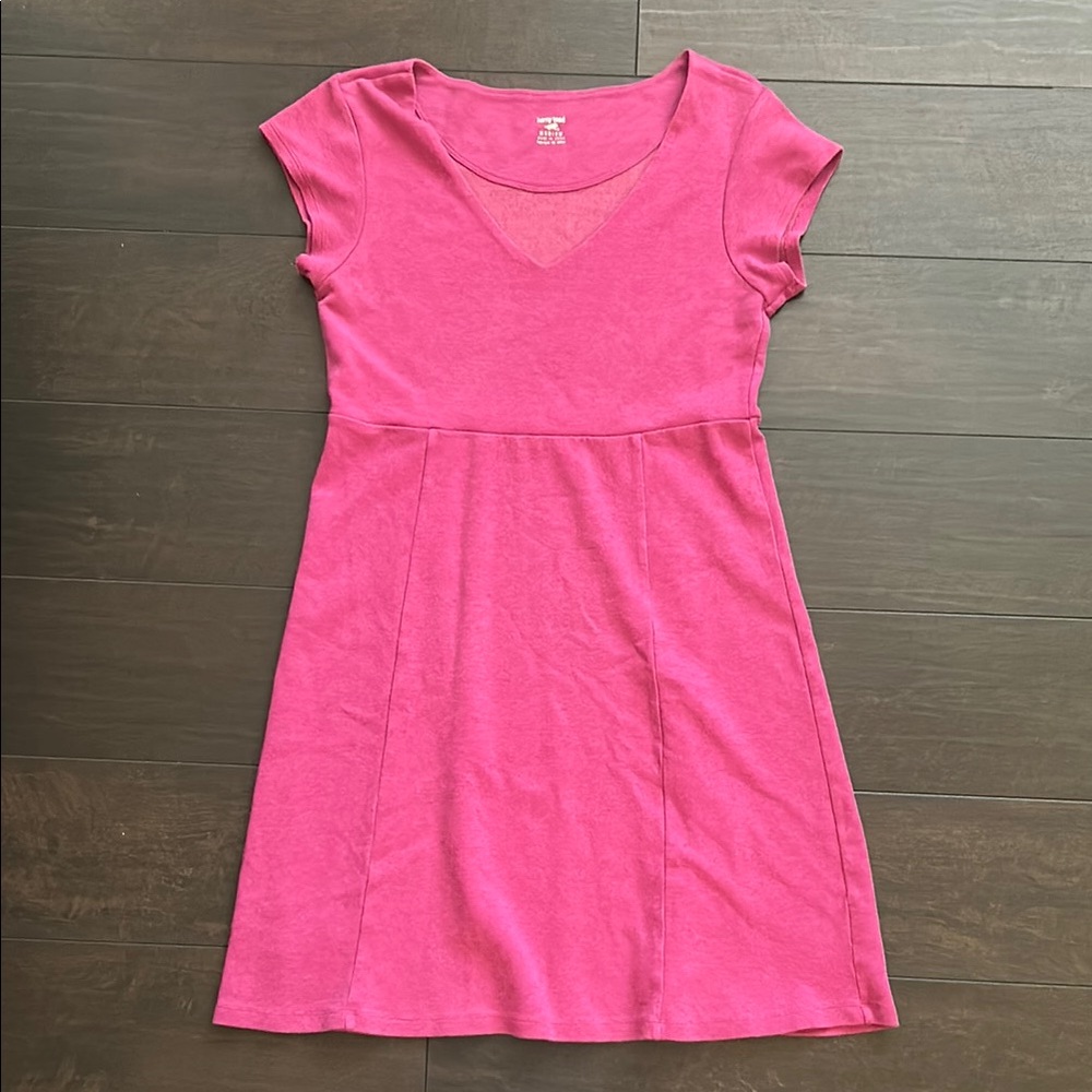Horny Toad capsleeve dress, size medium, color is dark pink.
